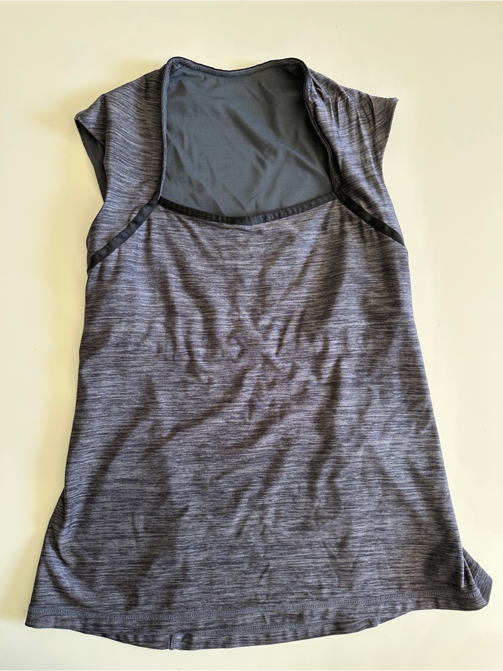 lululemon 8 vintage style Striped Gray Athletic full coverage Tank Top